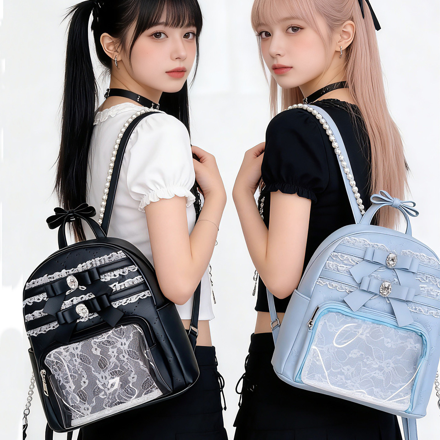 Women'S Japanese Bags - Japanese Original Mine Department Lace Sweet