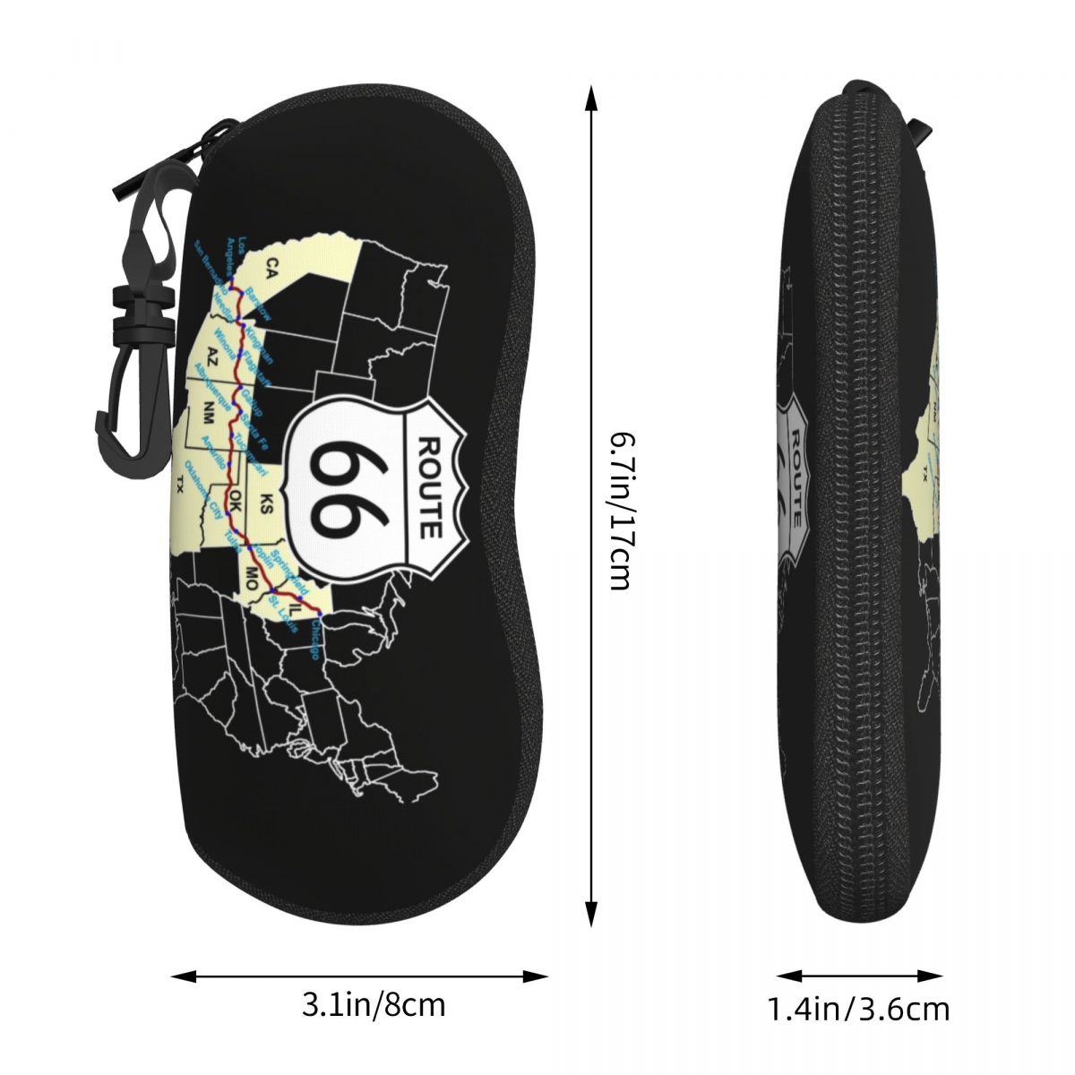 Custom Route 66 Map Shell Eyeg - Women Bags Usa avaliação e preço