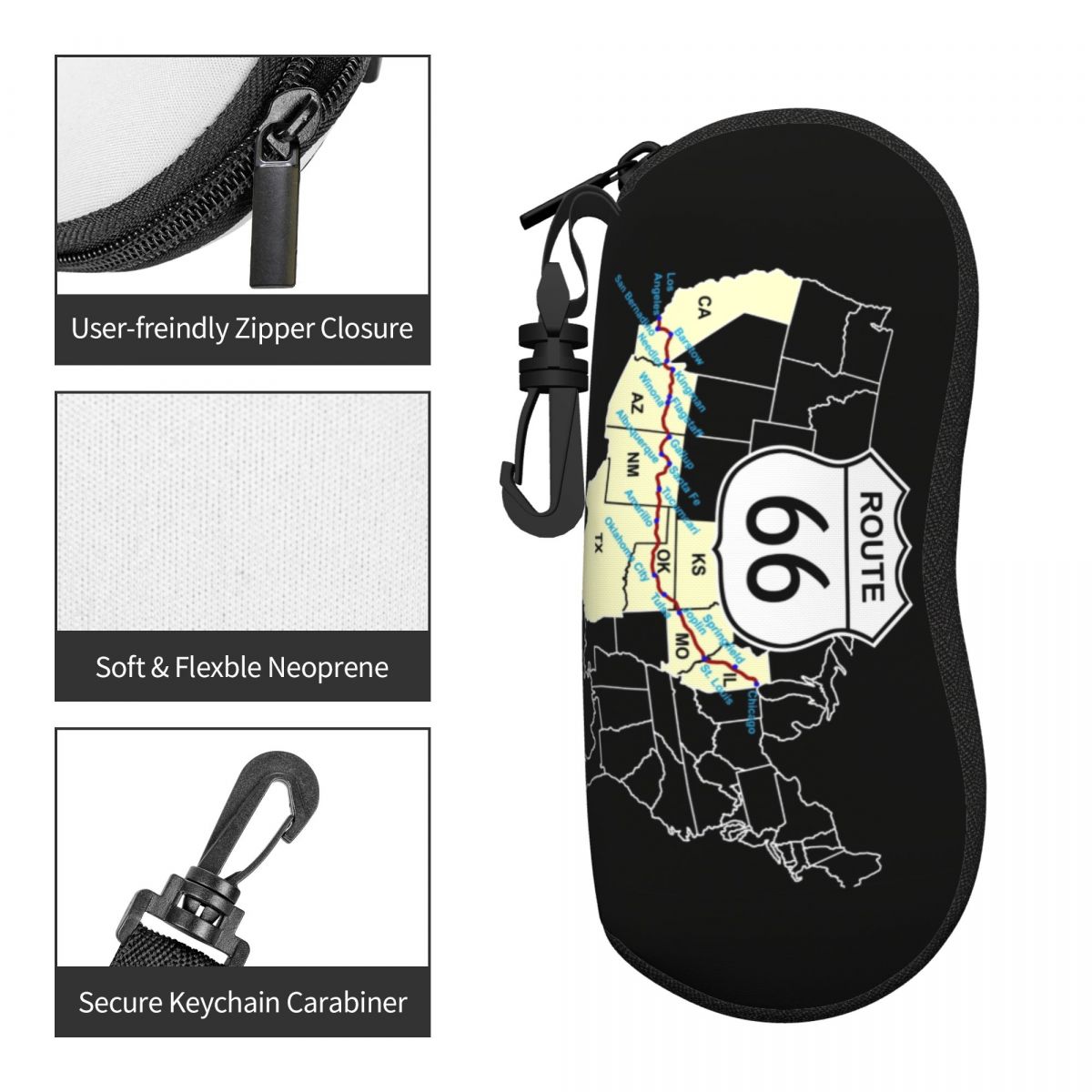 Custom Route 66 Map Shell Eyeg - Women Bags Usa avaliação e preço