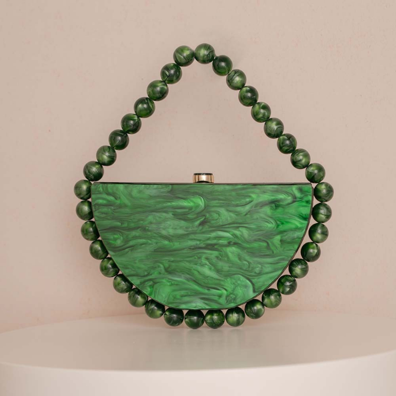 New Pearlescent Retro Leopard  - Tortoiseshell Bag Acrylic avaliação e preço