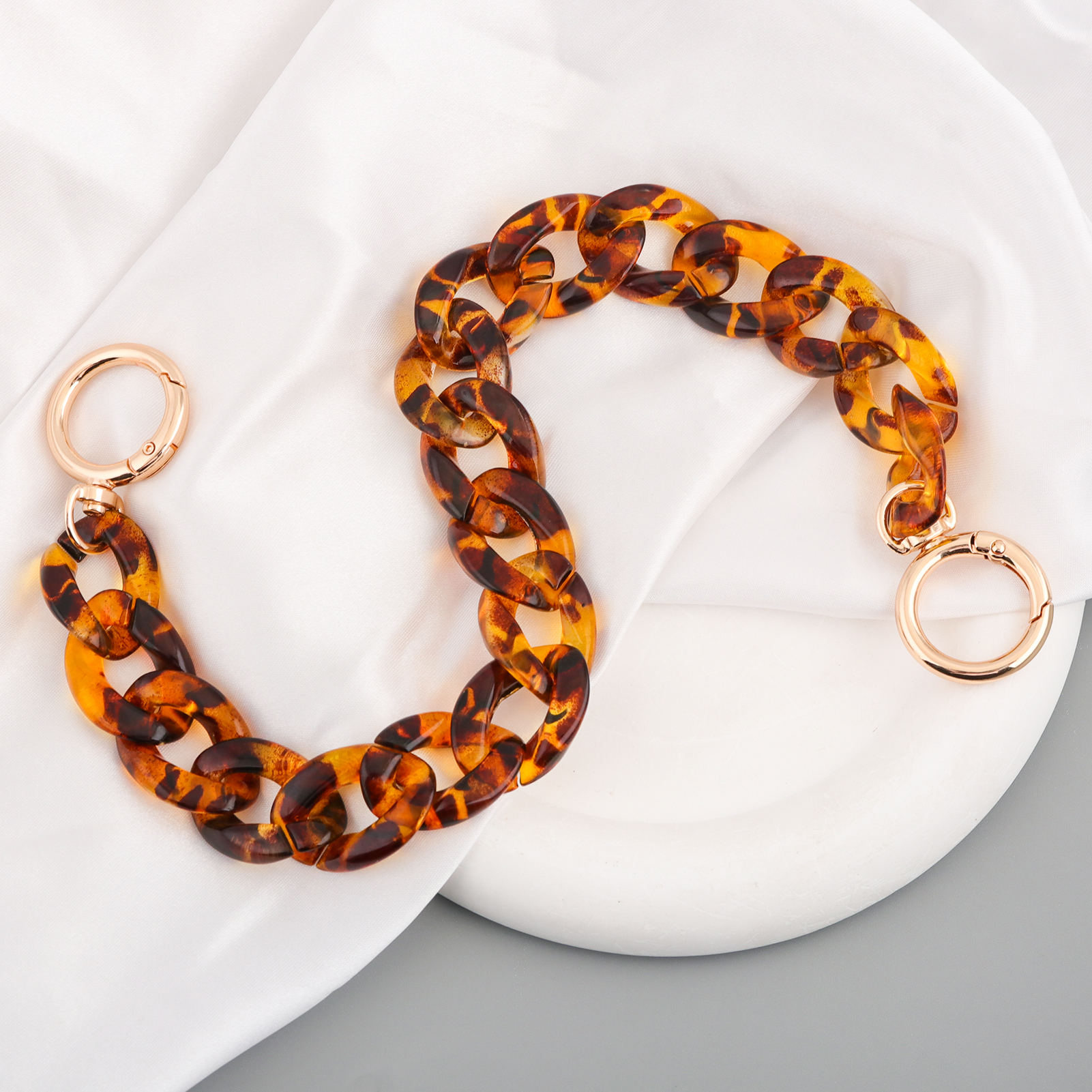 Premium Acrylic Bag Chain Ambe - Tortoiseshell Bag Acrylic avaliação e preço