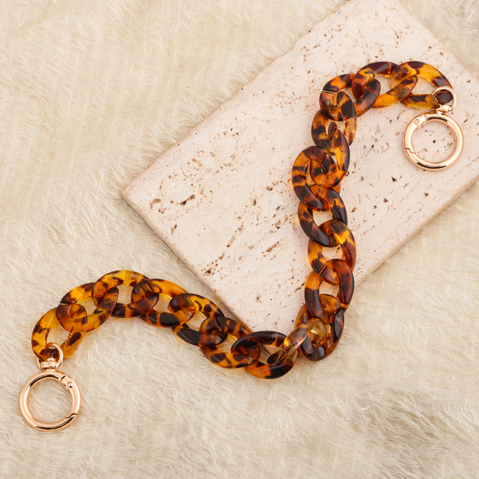 Premium Acrylic Bag Chain Ambe - Tortoiseshell Bag Acrylic avaliação e preço