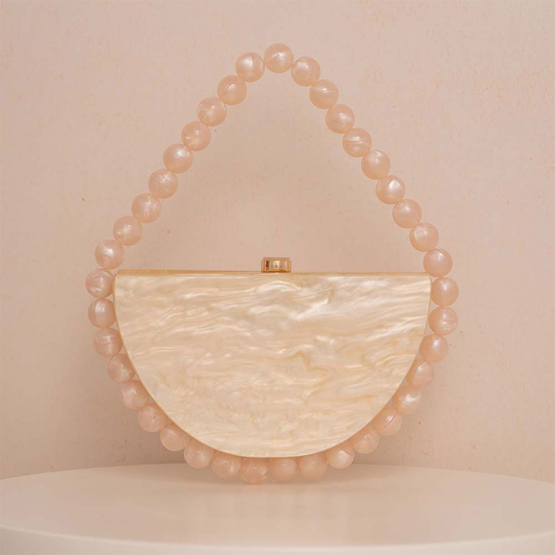 Luxury Pearlescent Bead Chain  - Tortoiseshell Bag Acrylic avaliação e preço