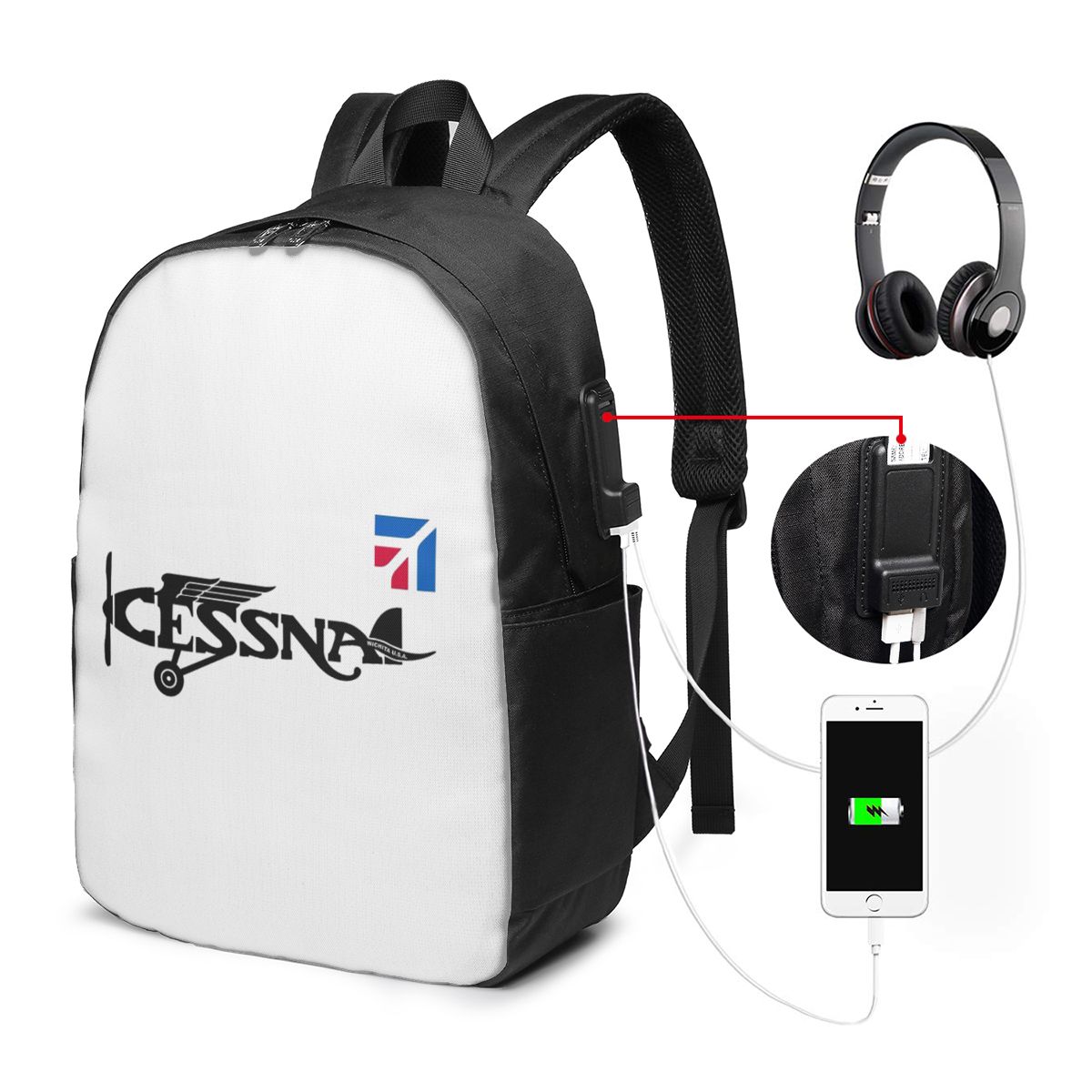 Cessna Logo Backpack Travel No - Women'S Bag avaliação e preço