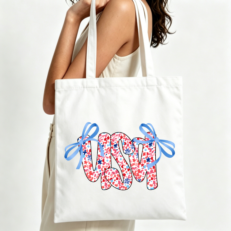 USA letter print canvas tote b - Women Bags Usa avaliação e preço