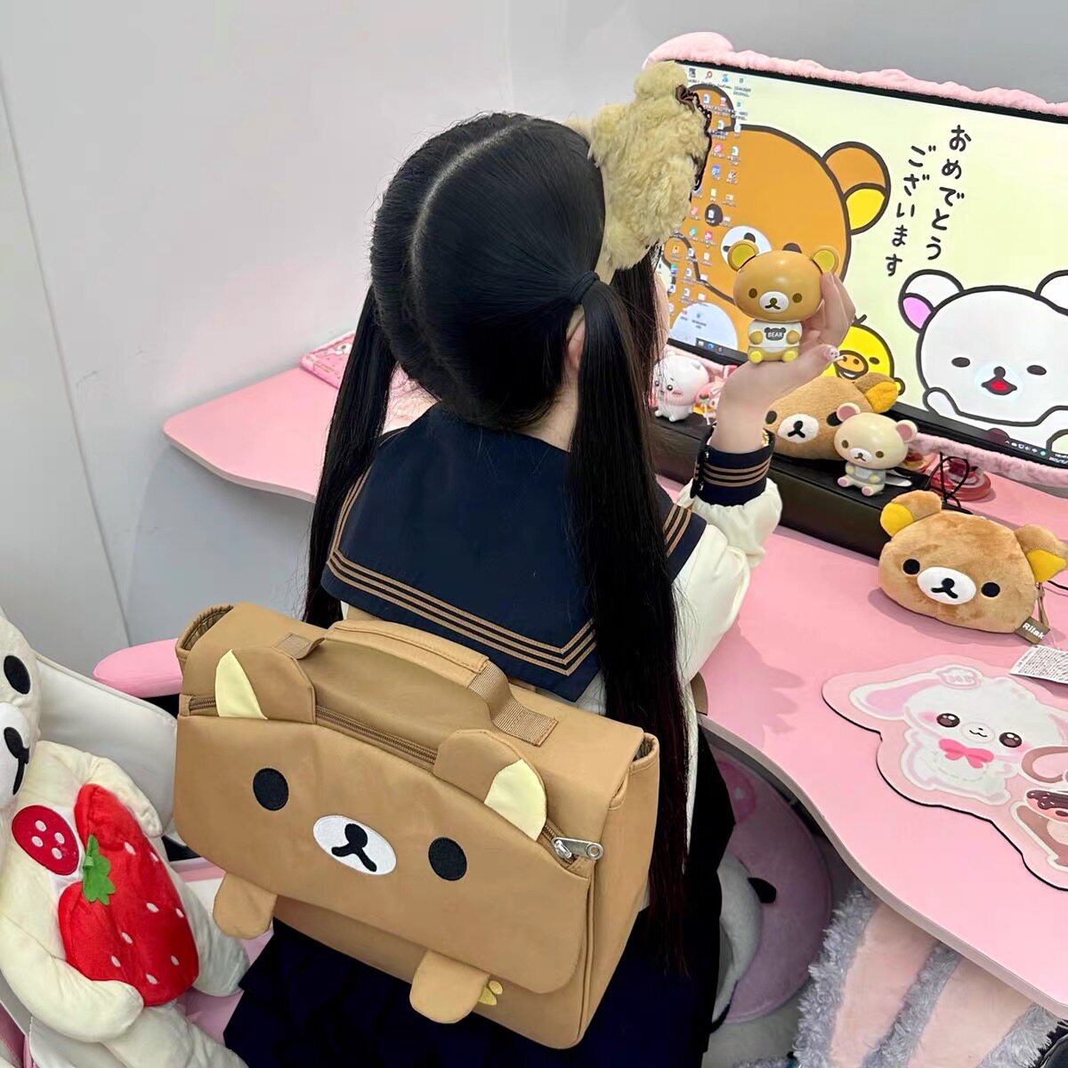 Cartoon Bear Backpack Japanese - Women'S Japanese Bags avaliação e preço