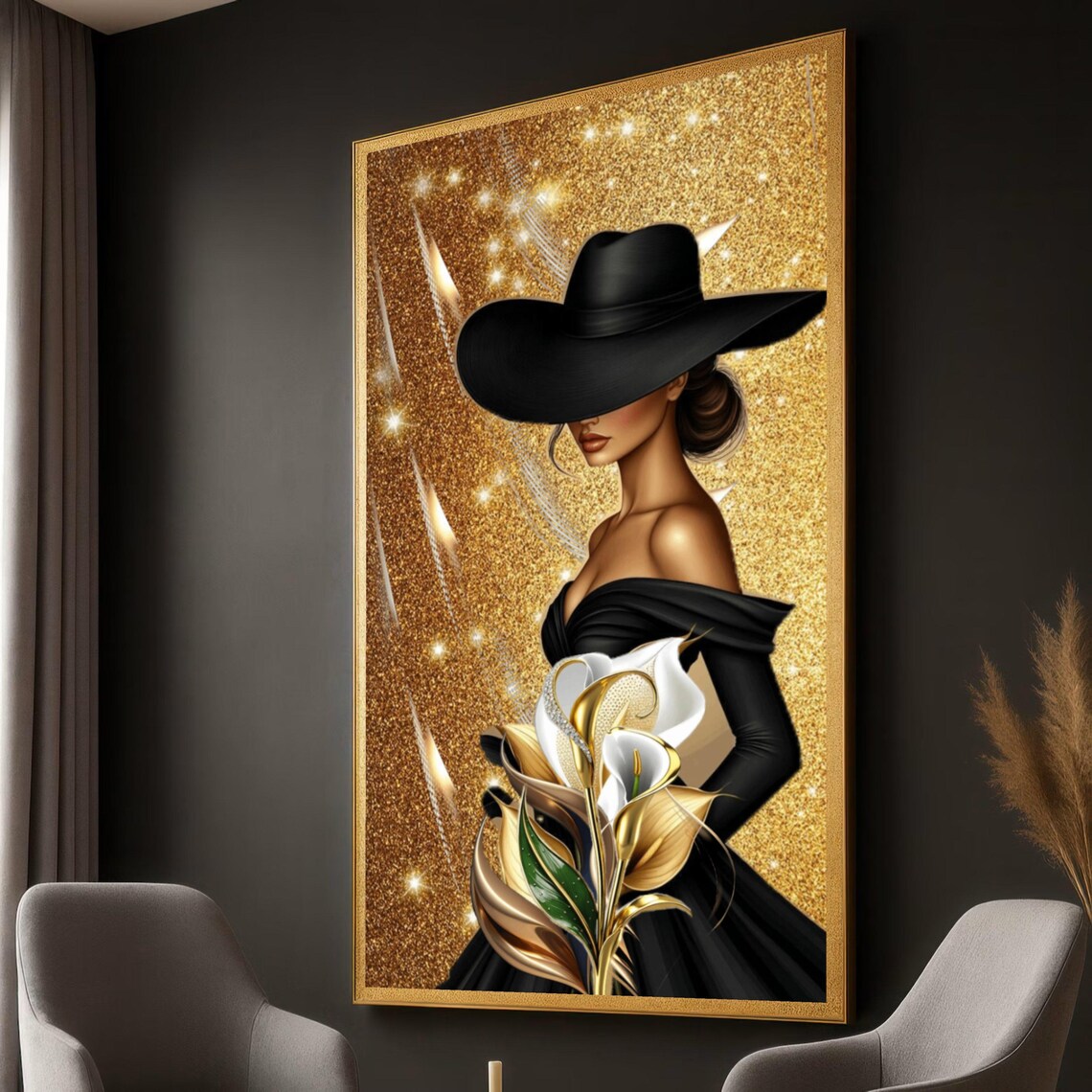 Glamorous Woman,Black Hat, Gol - Women Bags Europe avaliação e preço