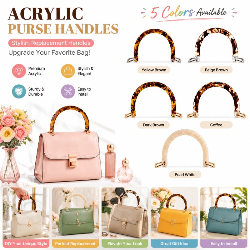 1/2/4PCS Tortoiseshell Acrylic - Tortoiseshell Bag Acrylic avaliação e preço