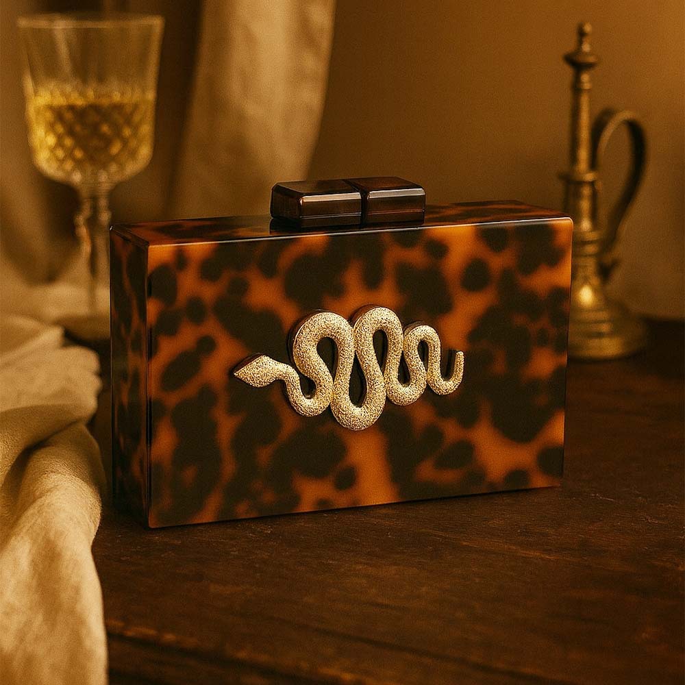 Women's Banquet Bag Retro Leop - Tortoiseshell Bag Acrylic avaliação e preço