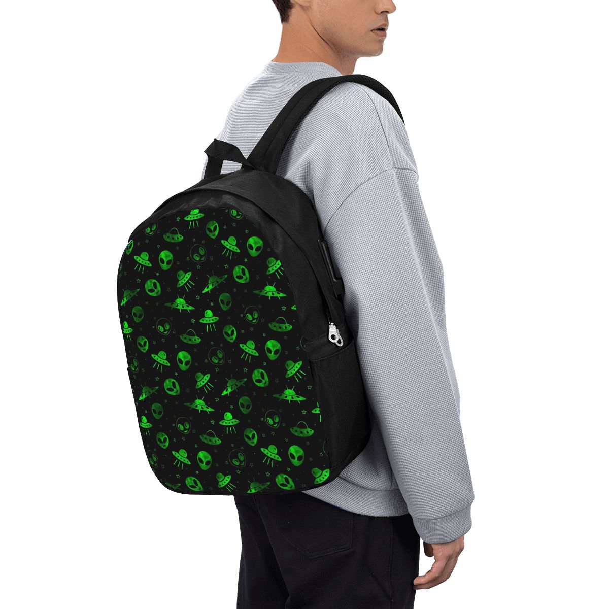 Aliens And UFOs Pattern Backpa - Women'S Bag avaliação e preço