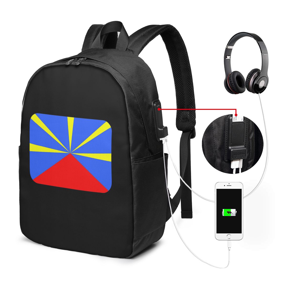 974 Reunion Island Flag Backpa - Womens Backpack avaliação e preço