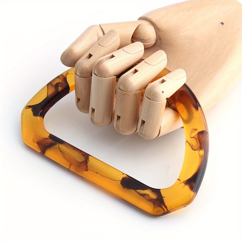 2PCS D-shaped acrylic tortoise - Tortoiseshell Bag Acrylic avaliação e preço
