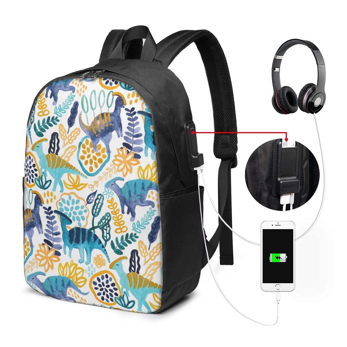 Gouache Parasaurolophuses Back - Women'S Bag avaliação e preço
