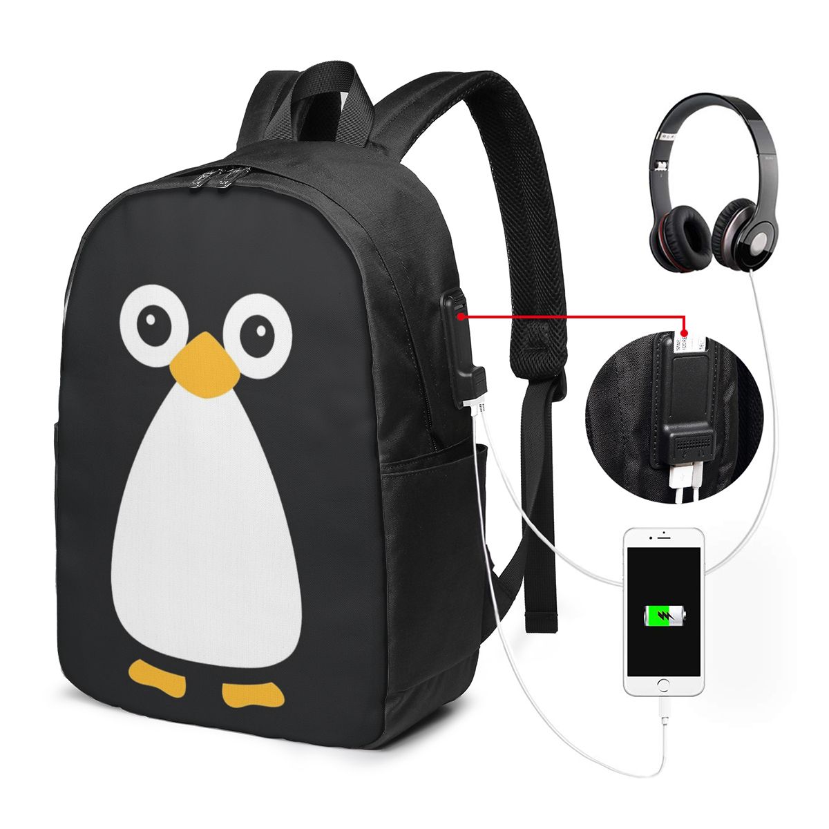 Cute Vector Penguin Backpack T - Women'S Bag avaliação e preço